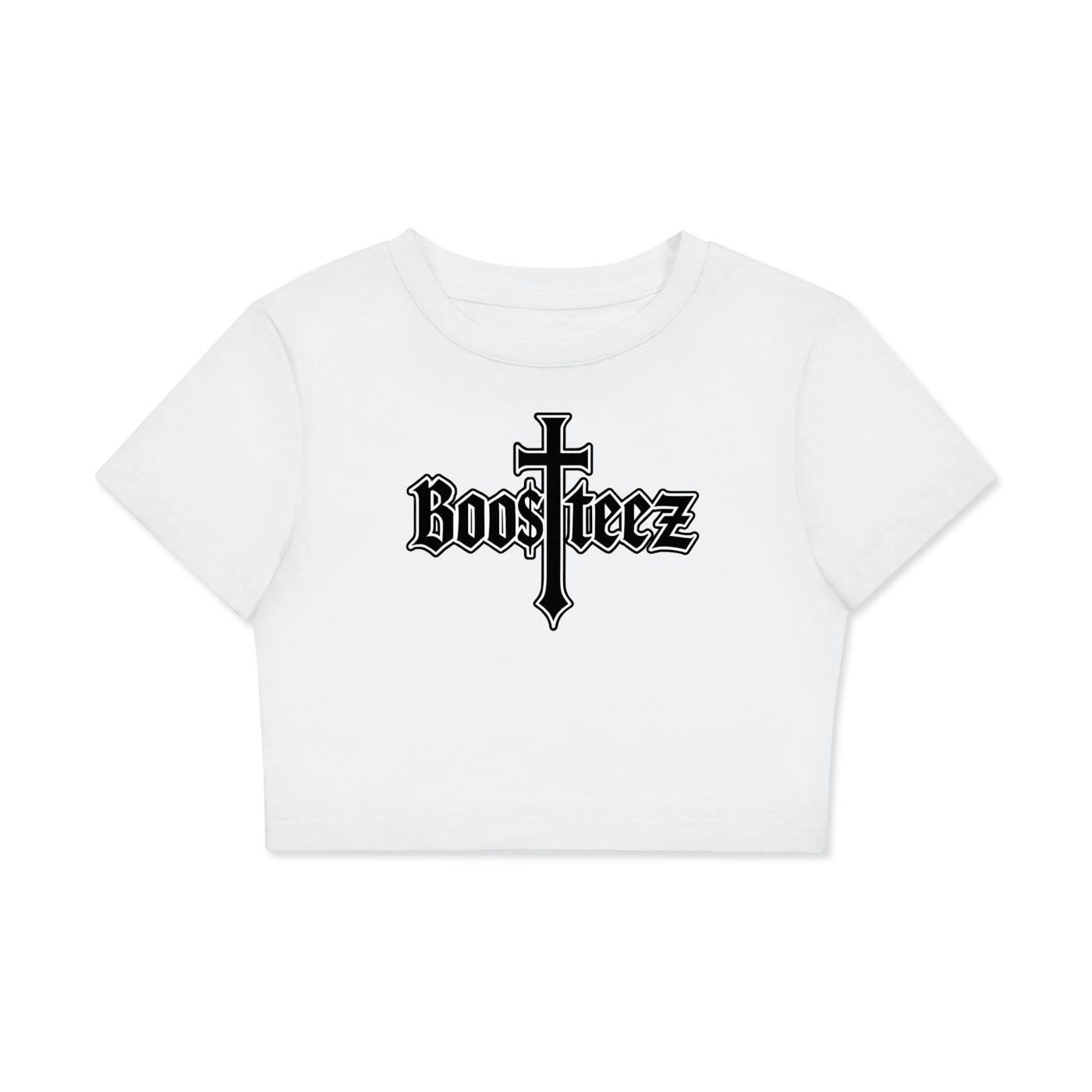 Fitted Crop Cotton T-Shirt